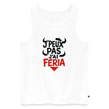 Ich kann nicht, Feria - Männer Premium Bio Tank Top - Weiß - Vorne - AI Model Male 178 light (178cm)