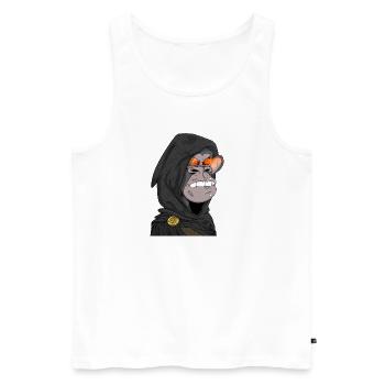Ape Glow Eyes - Men's Premium Organic Tank Top - white - Front - AI Model Male 178 light (178cm)