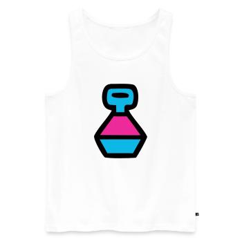  Retro Trinkflasche 90er Pop Art - Männer Premium Bio Tank Top - Weiß - Vorne - AI Model Male 178 light (178cm)
