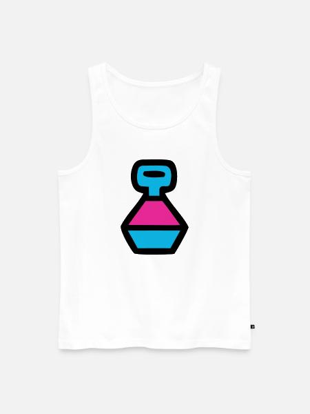 Retro Water Bottle 90s Pop Art - Men's Premium Organic Tank Top - white