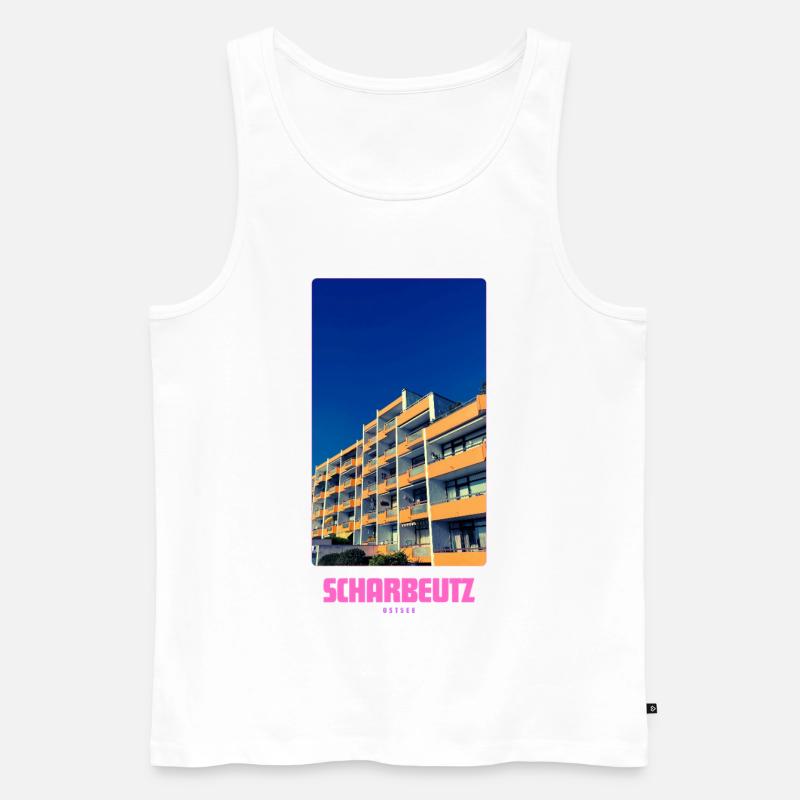 SCHARBEUTZ Ostsee - Männer Premium Bio Tank Top - Weiß