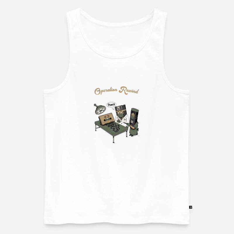 Operation Rewind: Retro MedTech - Männer Premium Bio Tank Top - Weiß