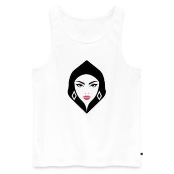 BW Woman Geometrische Schönheit, die Aufmerksamkeit erregt - Männer Premium Bio Tank Top - Weiß - Vorne - Michal (187cm)