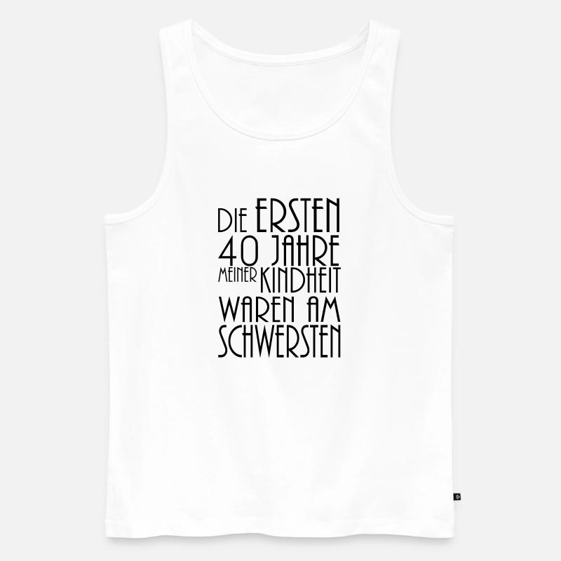 die ersten 40 jahre - Männer Premium Bio Tank Top - Weiß