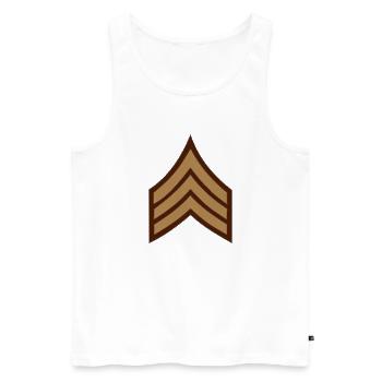U S Army Chevron - Men's Premium Organic Tank Top - white - Front - AI Model Male 178 light (178cm)