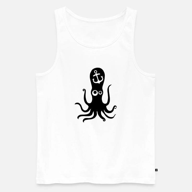 Anker mit Nautilus - Männer Premium Bio Tank Top - Weiß