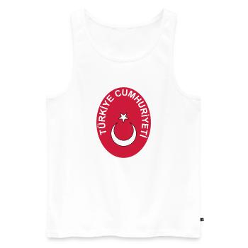 Türkei - Männer Premium Bio Tank Top - Weiß - Vorne - Michal (187cm)