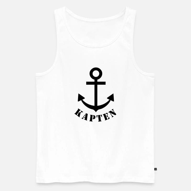 kapten - Männer Premium Bio Tank Top - Weiß