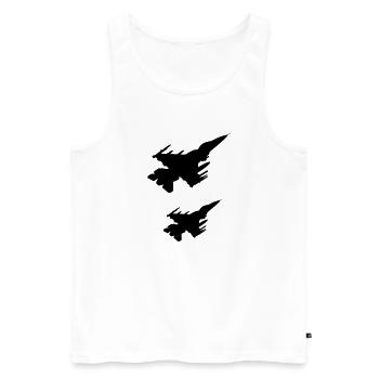 Jets de combat - Débardeur bio Premium Homme - blanc - Devant - Michal (187cm)