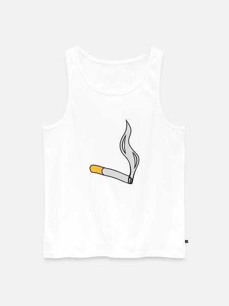 cigarette - Men's Premium Organic Tank Top - white