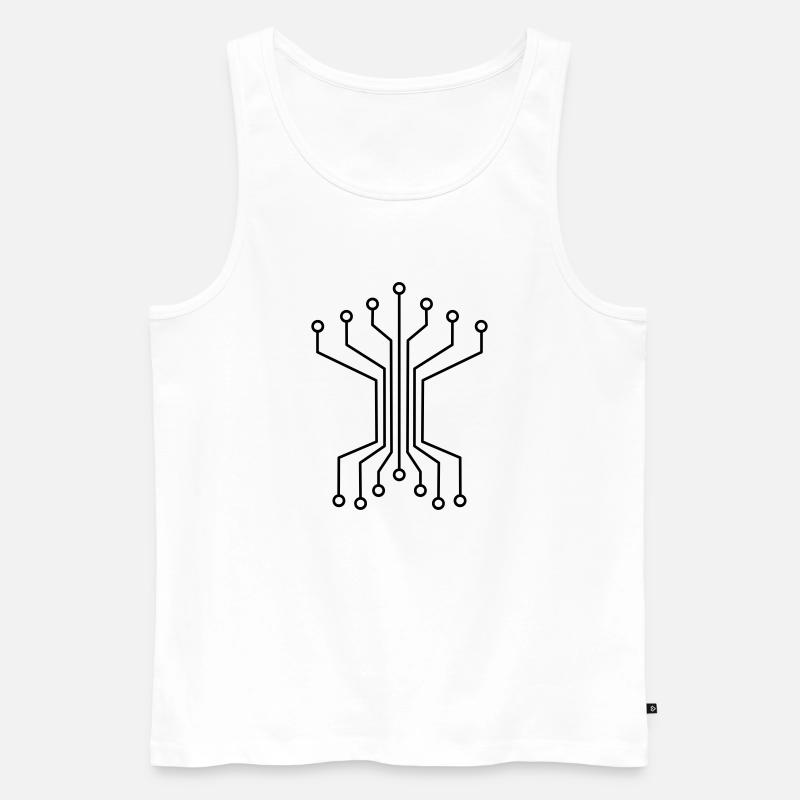 Baum digital - Männer Premium Bio Tank Top - Weiß