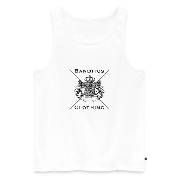 Banditos Clothing - Männer Premium Bio Tank Top - Weiß - Vorne - Michal (187cm)