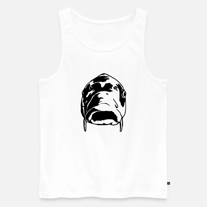Karpfen - Männer Premium Bio Tank Top - Weiß