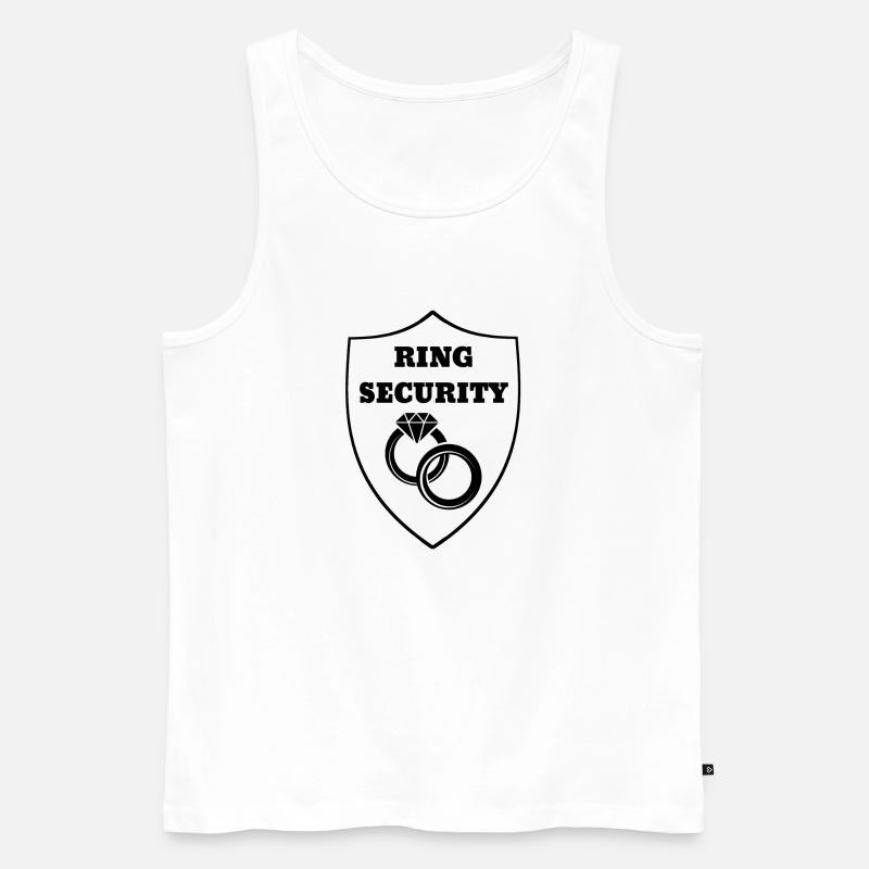 Ring Security JGA Junggesellenabschied Geschenk - Männer Premium Bio Tank Top - Weiß