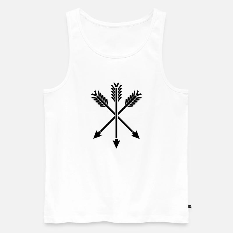 pfeile_design_ad1 - Männer Premium Bio Tank Top - Weiß