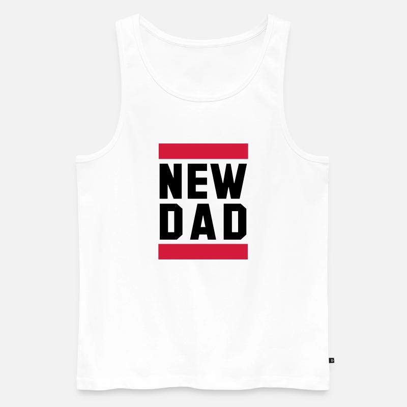 NOUVELLE conception de grossesse drôle de papa - Débardeur bio Premium Homme - blanc