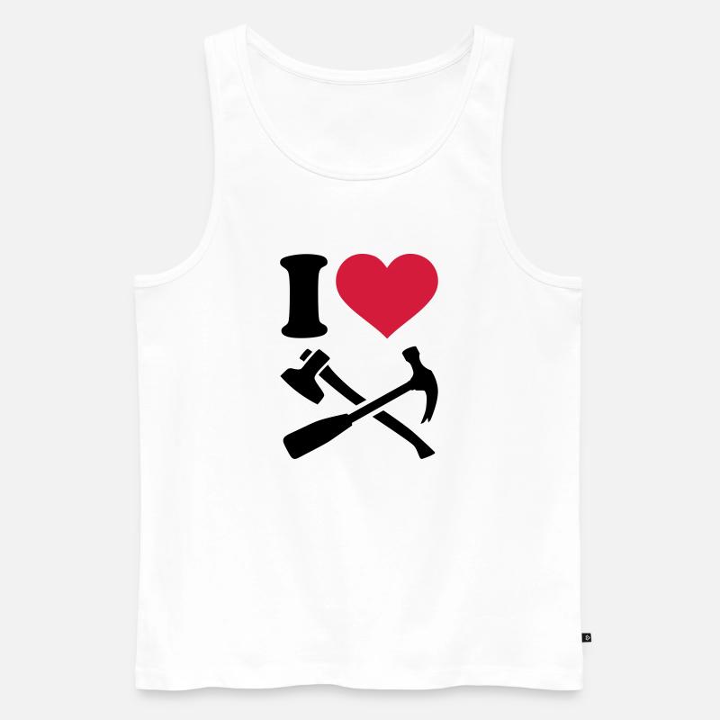 Werkzeug - Männer Premium Bio Tank Top - Weiß