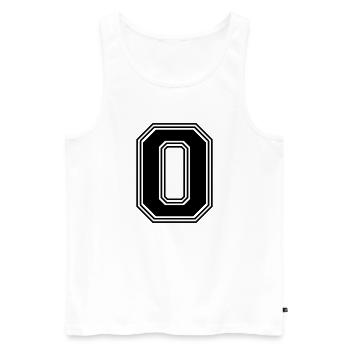 O_letter_O_(w31) - Men's Premium Organic Tank Top - white - Front - Michal (187cm)