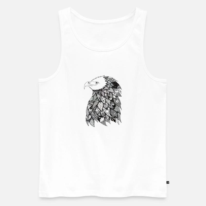Falcon - Männer Premium Bio Tank Top - Weiß