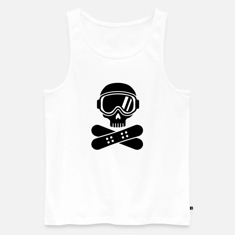 Snowboard - Männer Premium Bio Tank Top - Weiß