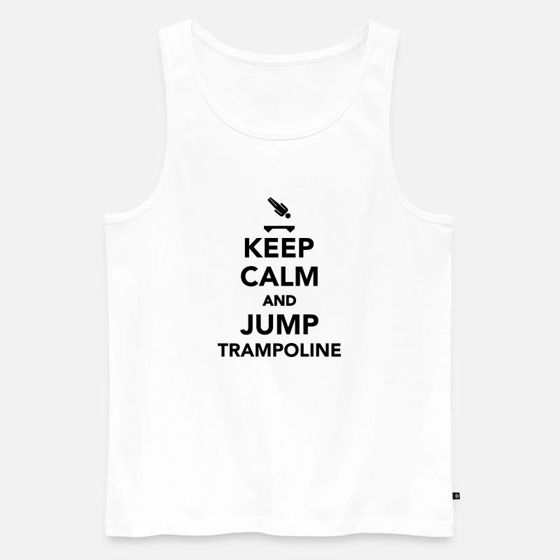 Trampolin - Männer Premium Bio Tank Top - Weiß