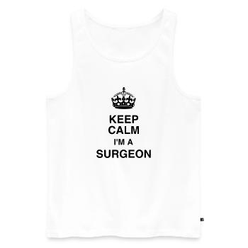 Doctor Arzt Surgeon Chirurg Surgery Chirurgie - Men's Premium Organic Tank Top - white - Front - AI Model Male 178 light (178cm)