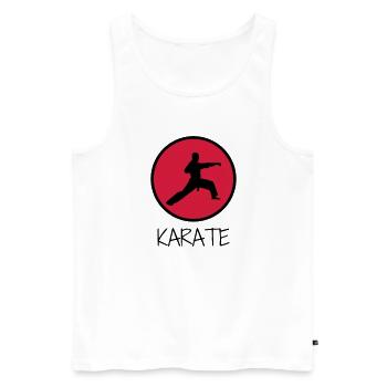 Karate / Karateka / Martial Arts / Fight - Débardeur bio Premium Homme - blanc - Devant - Michal (187cm)