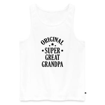 Grandfather Grandpa Family Papi Papy Großvater - Men's Premium Organic Tank Top - white - Front - AI Model Male 178 light (178cm)