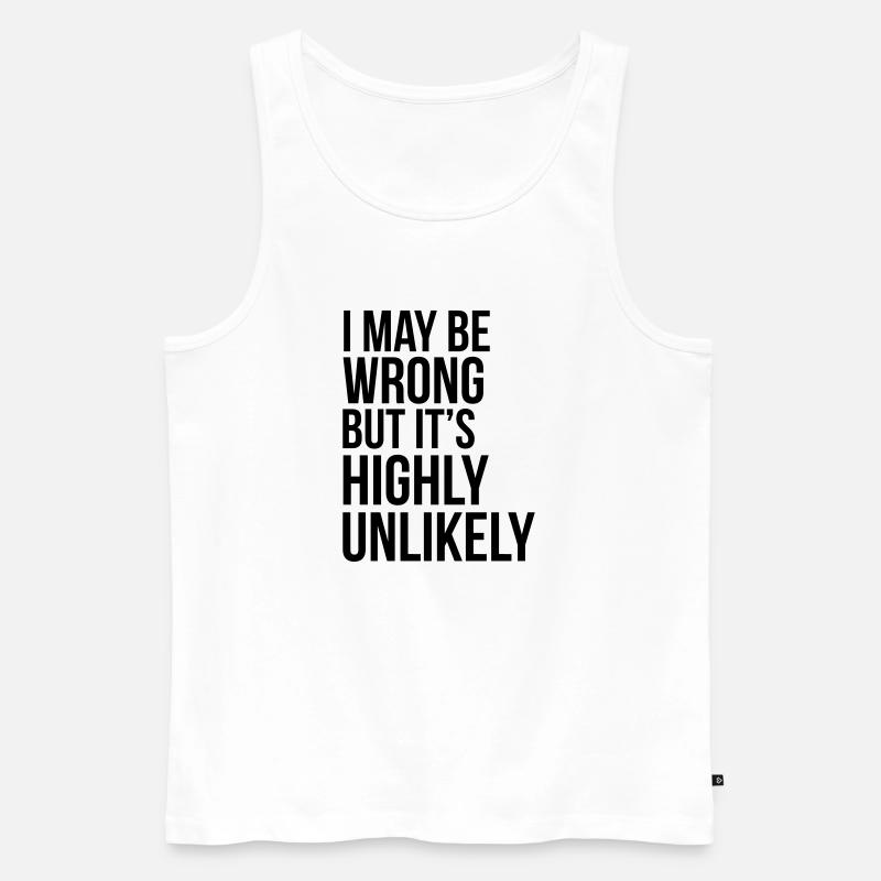 Never Wrong - Männer Premium Bio Tank Top - Weiß
