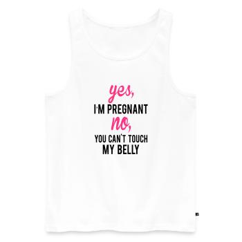 Yes I Am Pregnant No You Can't Touch My Belly - Men's Premium Organic Tank Top - white - Front - AI Model Male 178 light (178cm)