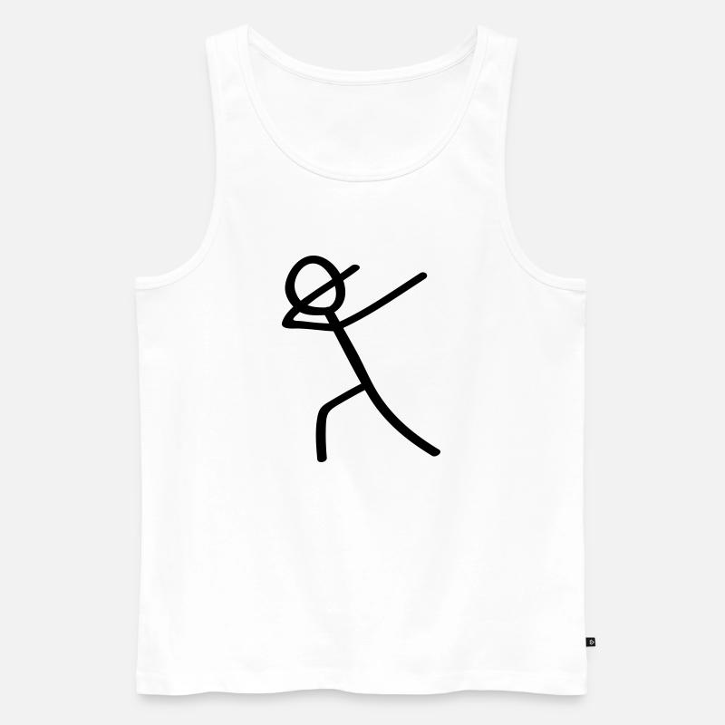 dabbing man - Männer Premium Bio Tank Top - Weiß