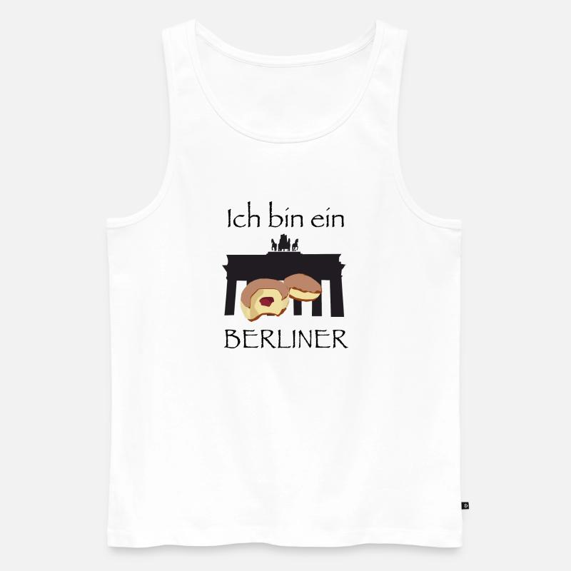 Ich bin ein Berliner - Männer Premium Bio Tank Top - Weiß