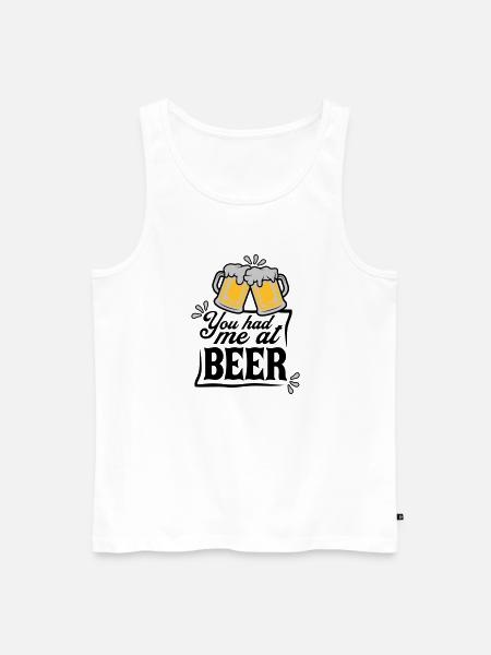 Persuades beer saying - Men's Premium Organic Tank Top - white