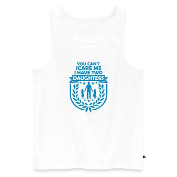 I have two daughters - Männer Premium Bio Tank Top - Weiß - Vorne - Michal (187cm)