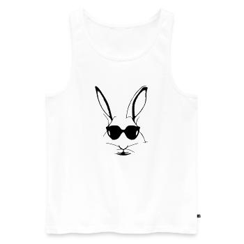 Lapin Animal de compagnie Cool Lunettes de soleil Lapin Vecteur - Débardeur bio Premium Homme - blanc - Devant - Michal (187cm)