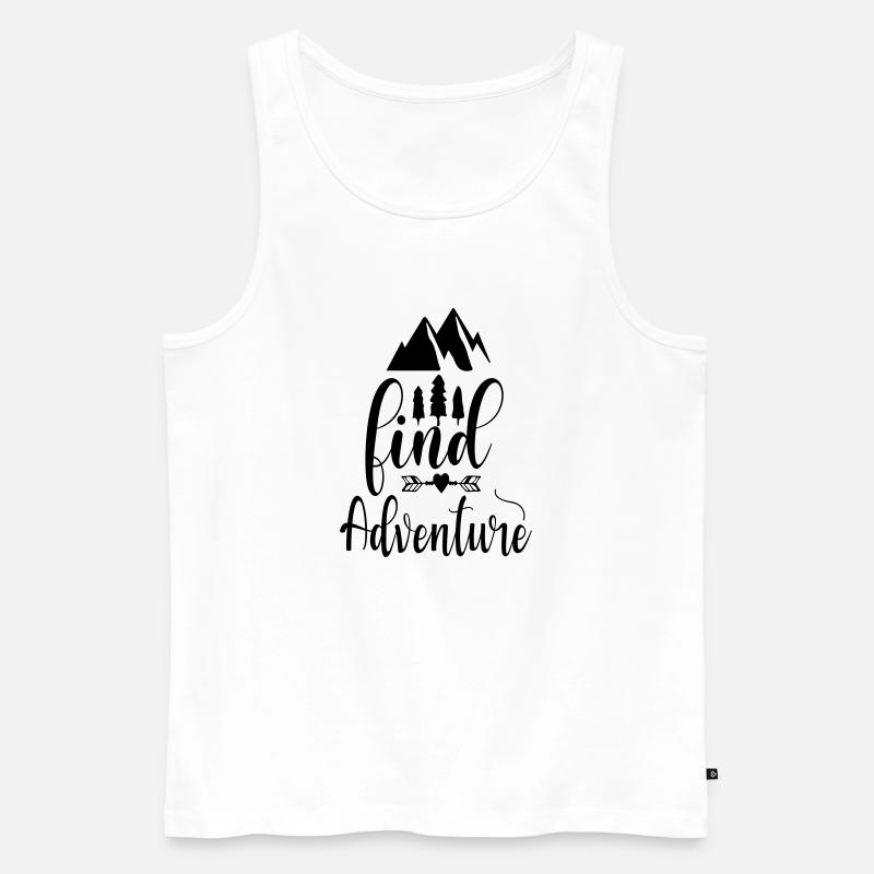 adventure fund - Männer Premium Bio Tank Top - Weiß
