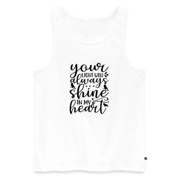 your light - Men's Premium Organic Tank Top - white - Front - AI Model Male 178 light (178cm)