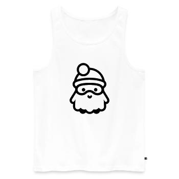 Petit pere noel - Débardeur bio Premium Homme - blanc - Devant - Michal (187cm)