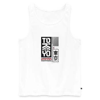 tokyo japan - Männer Premium Bio Tank Top - Weiß - Vorne - Michal (187cm)