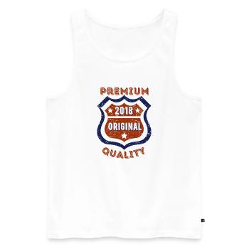 Qualité premium 2018 - Débardeur bio Premium Homme - blanc - Devant - Michal (187cm)