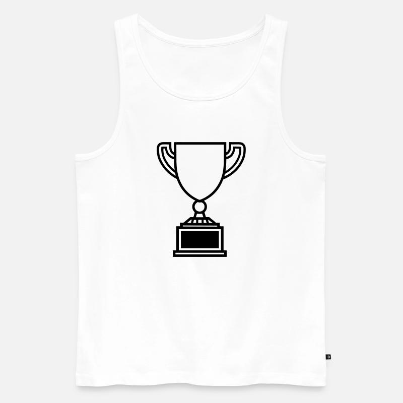 Trophäe - Männer Premium Bio Tank Top - Weiß