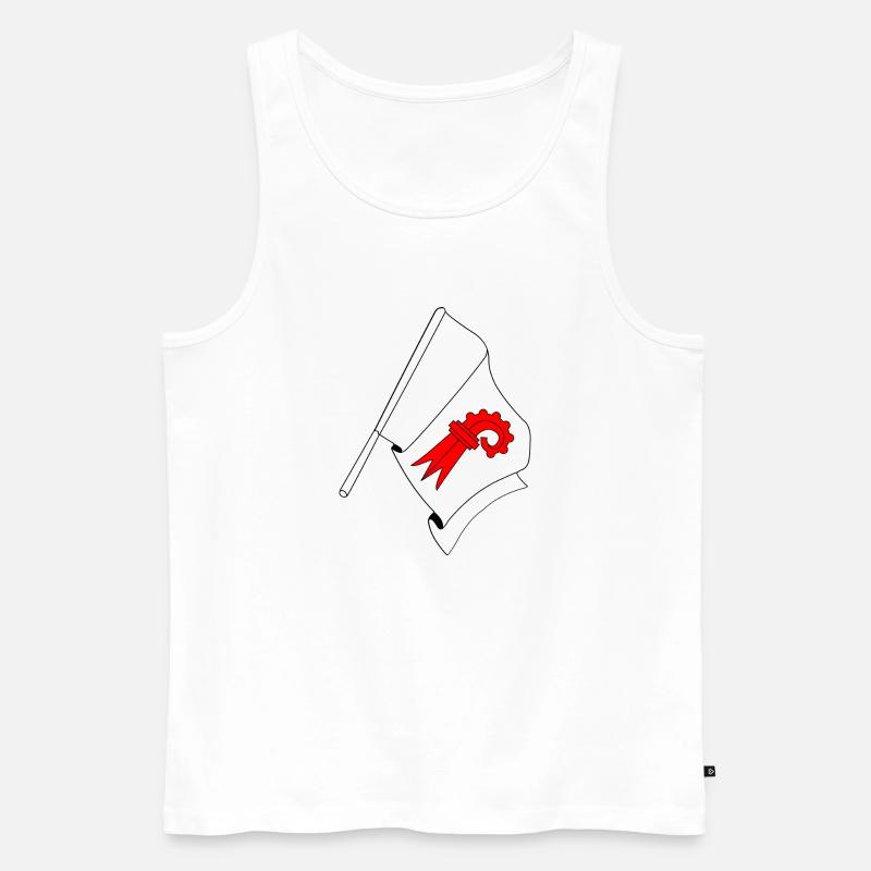 Flagge Basellandschaft, Schweiz - Männer Premium Bio Tank Top - Weiß