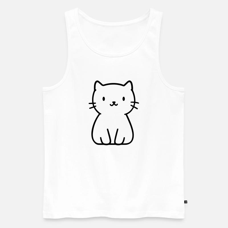 Kätzchen - Männer Premium Bio Tank Top - Weiß
