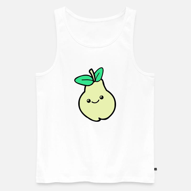birne comic 02 - Männer Premium Bio Tank Top - Weiß