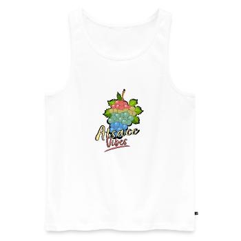 Alsace Vibes - Men's Premium Organic Tank Top - white - Front - AI Model Male 178 light (178cm)