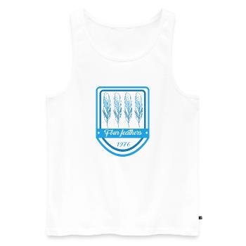 Four feathers - Men's Premium Organic Tank Top - white - Front - Michal (187cm)