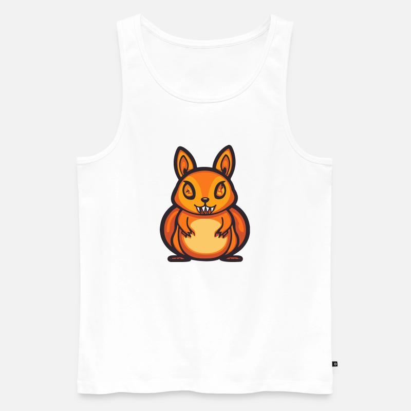 Eichhörnchen Halloween Comic Lustig - Männer Premium Bio Tank Top - Weiß