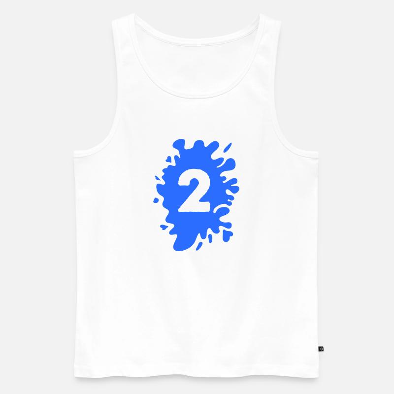 Klecks 2 - Männer Premium Bio Tank Top - Weiß