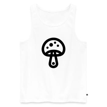 Mushroom - Men's Premium Organic Tank Top - white - Front - Michal (187cm)