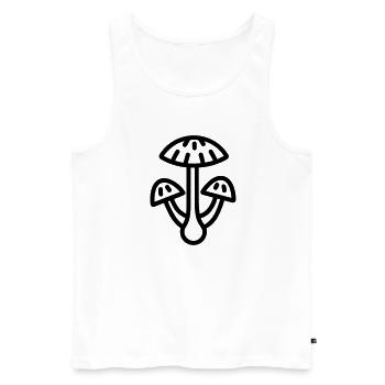 Mushroom - Men's Premium Organic Tank Top - white - Front - Michal (187cm)